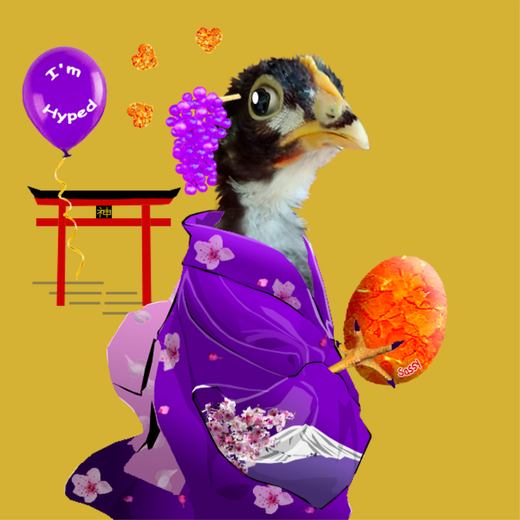 "Sassy the Chick'n Kimono" by Crypto Wish Club