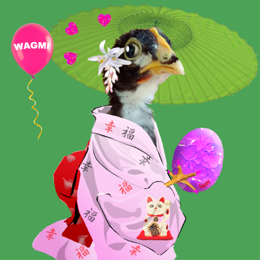 "Sassy the Chick'n Kimono" by Crypto Wish Club
