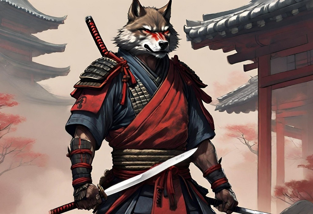 japanese wolf samurai