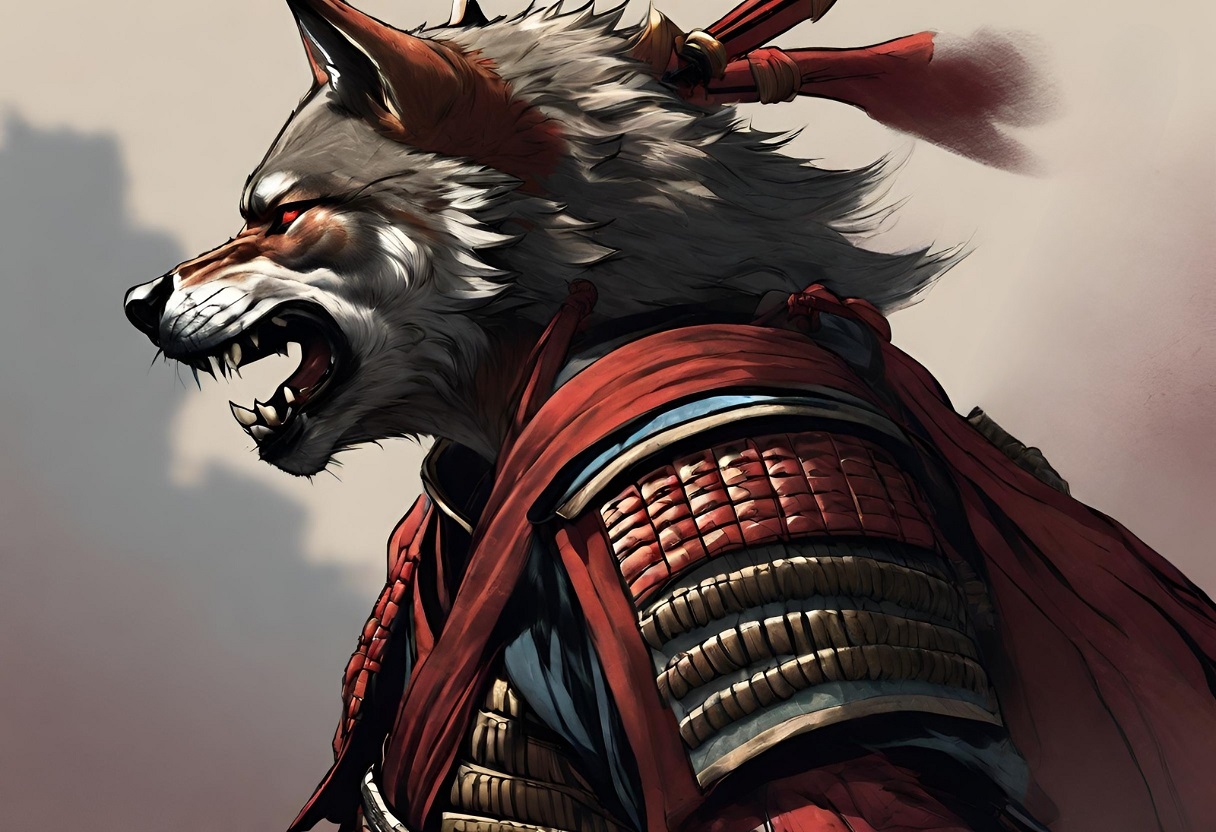 japanese wolf samurai