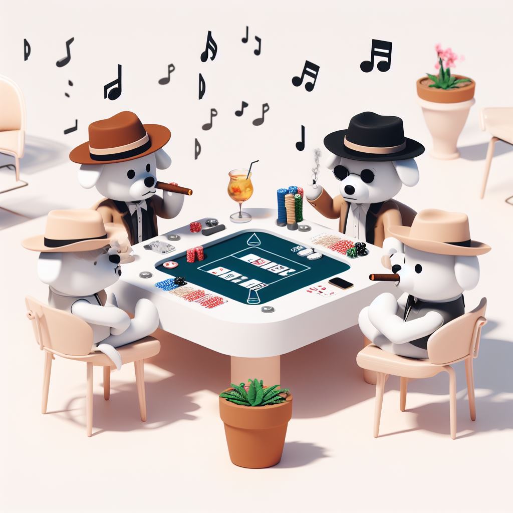 Dogs playing poker