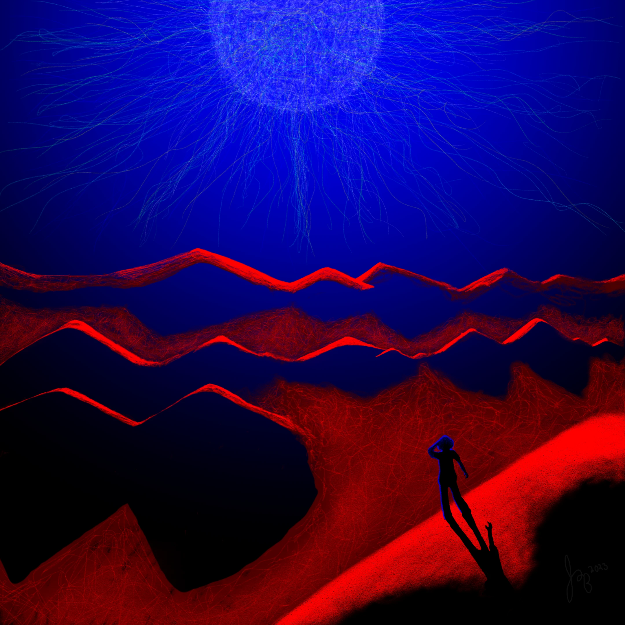 Dunes Orbiting a Blue Giant
