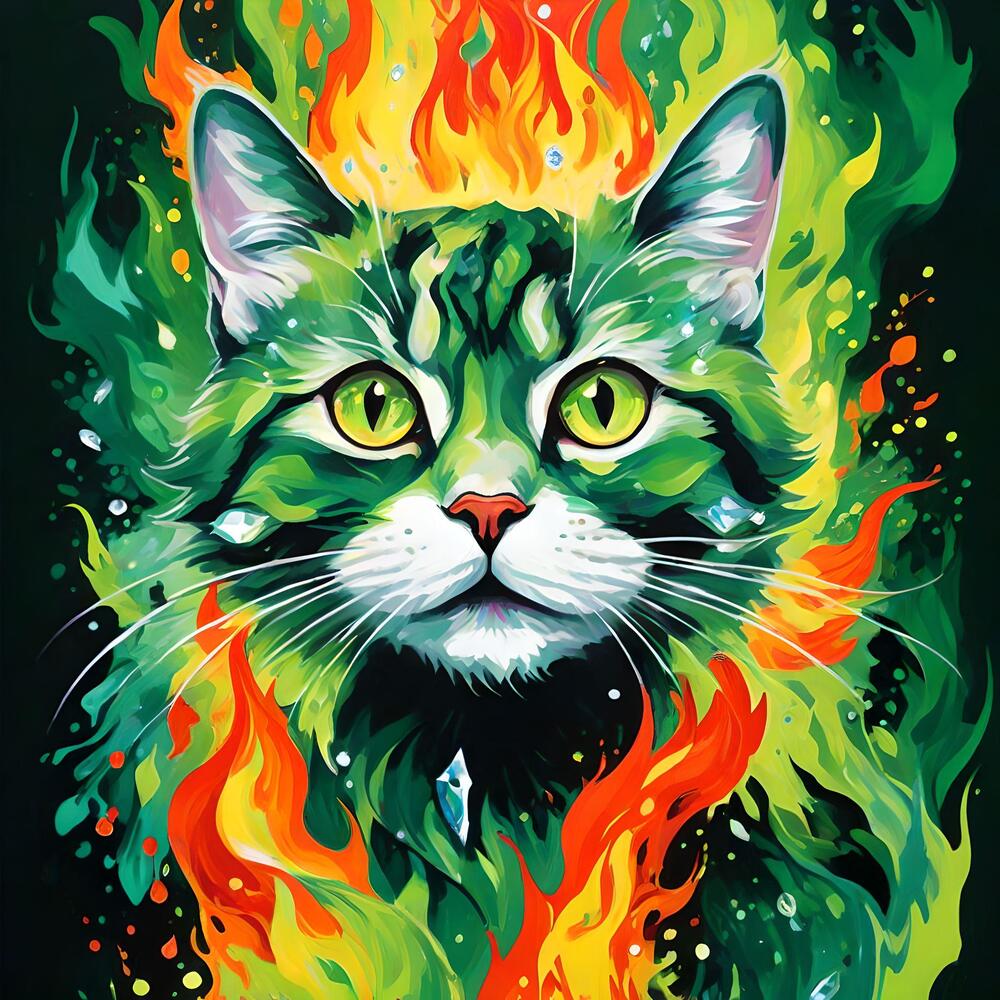 fiery cats