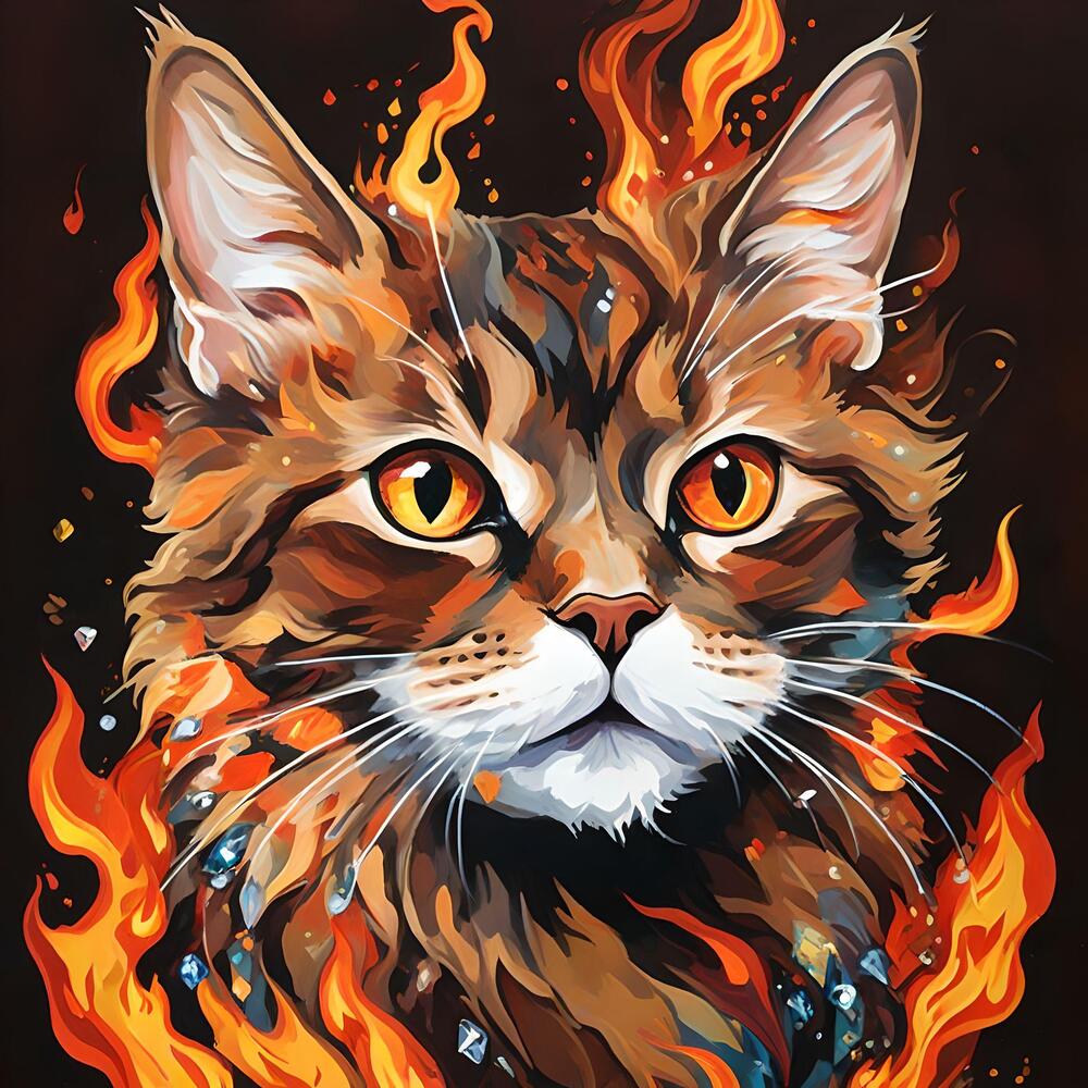 fiery cats