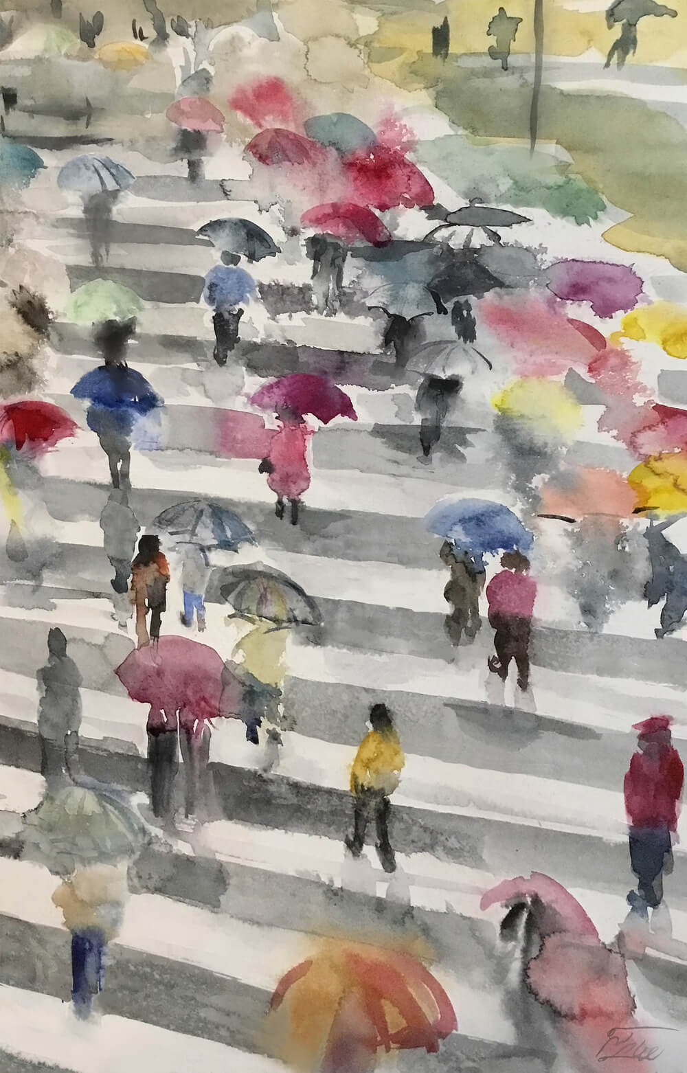 Rainy Shibuya Crossing